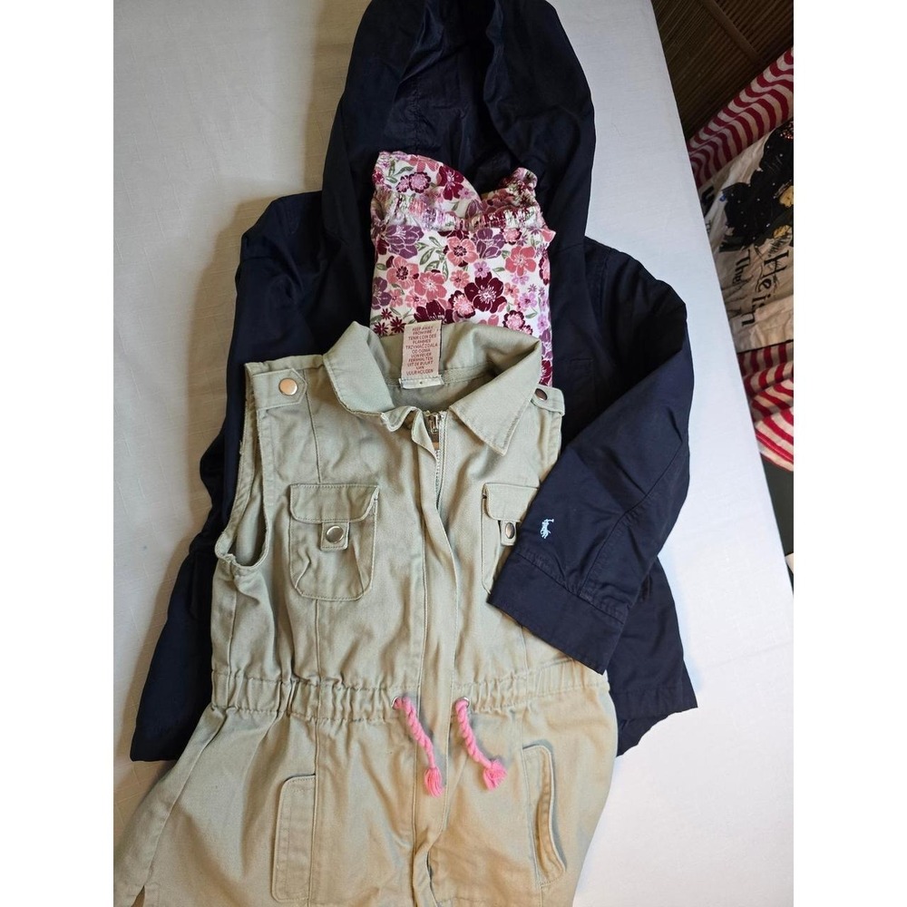 Girls Bundle Polo Ralph Lauren Jacket Draper James Floral Dress Aspen Vest Sz5